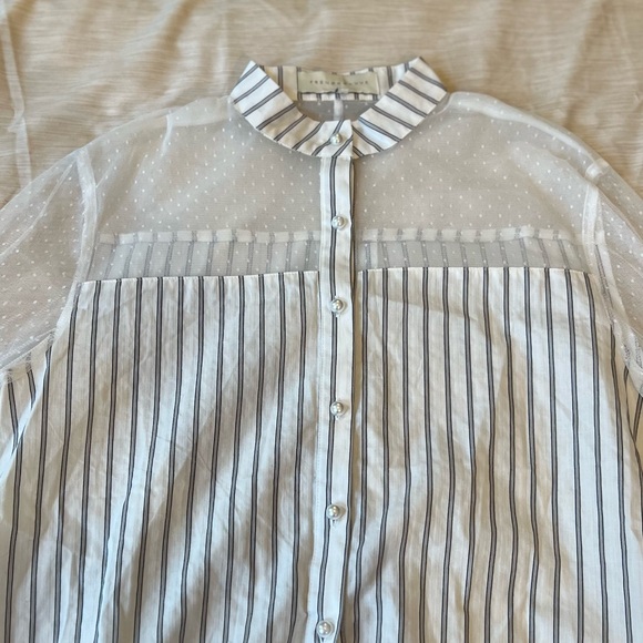 Anthropologie FrenchMauve Striped Buttondown, NEW - Picture 5 of 15